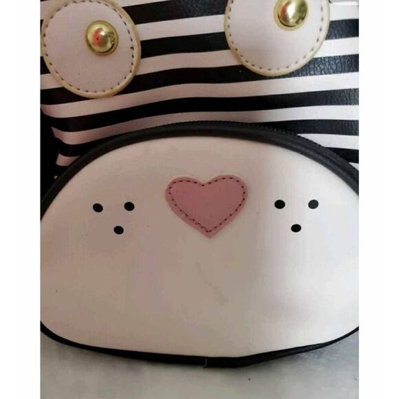 Betsey Johnson Dog Puppy Faux Leather Mini Backpack Bag Floppy Ears - Picture 2 of 11
